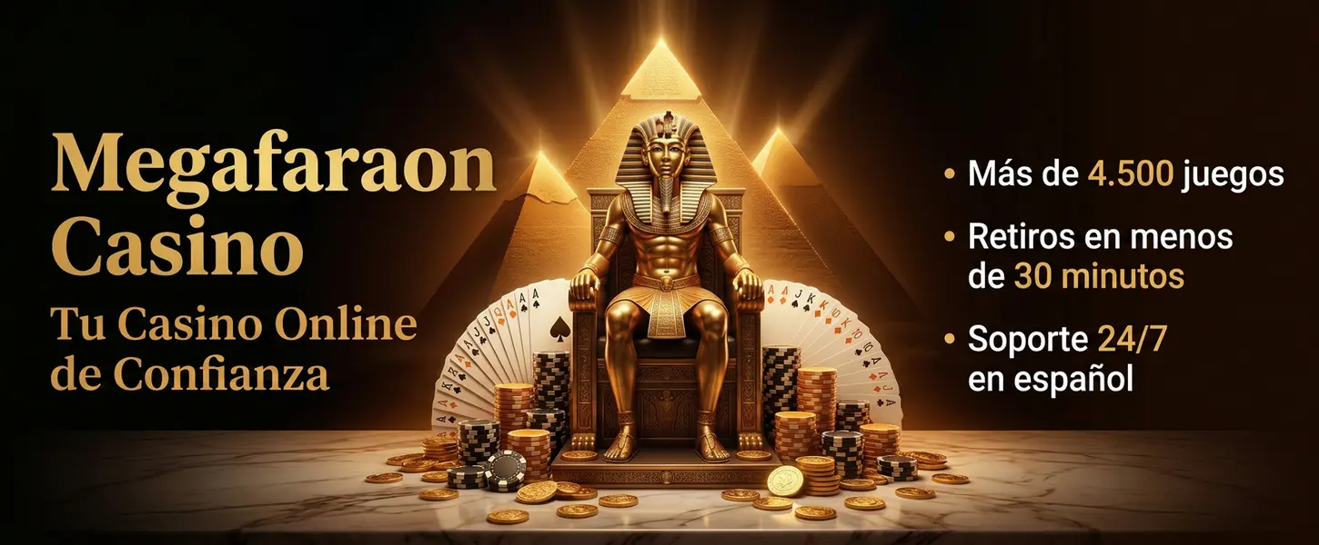 Megafaraon Casino Argentina — más de 4.500 juegos y retiros en 30 minutos